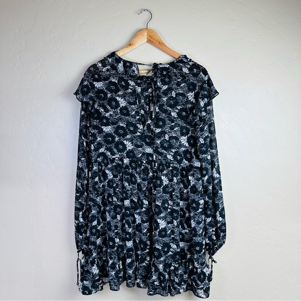 Free People Women’s These Dreams Mini Dress Black Combo Size Medium - Picture 5 of 9